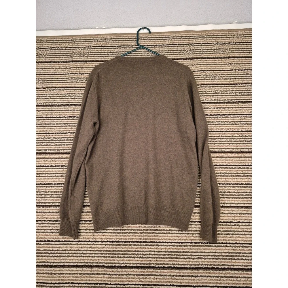 J.Crew Mens 100% Cashmere Crewneck Sweater Green Heather J6384 FA19 Large